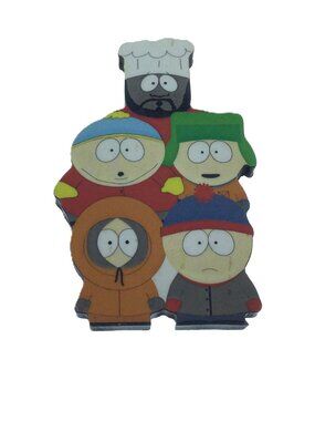 Vintage 1997 South Park Refrigerator Magnet 4.5” Chef Cartman Kyle Stan Kenny